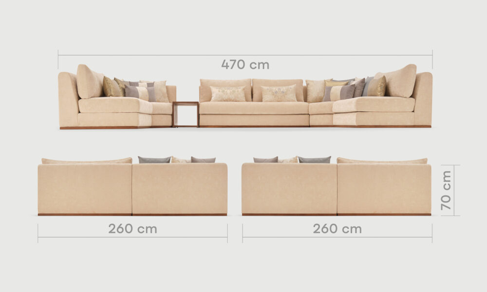 Delano, Salon en U, 2.6×4.7×2.6m