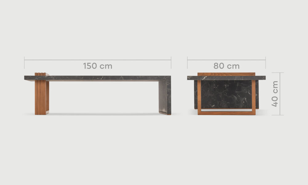 Bendigo, Table Basse, 150 x 80 x H40 cm