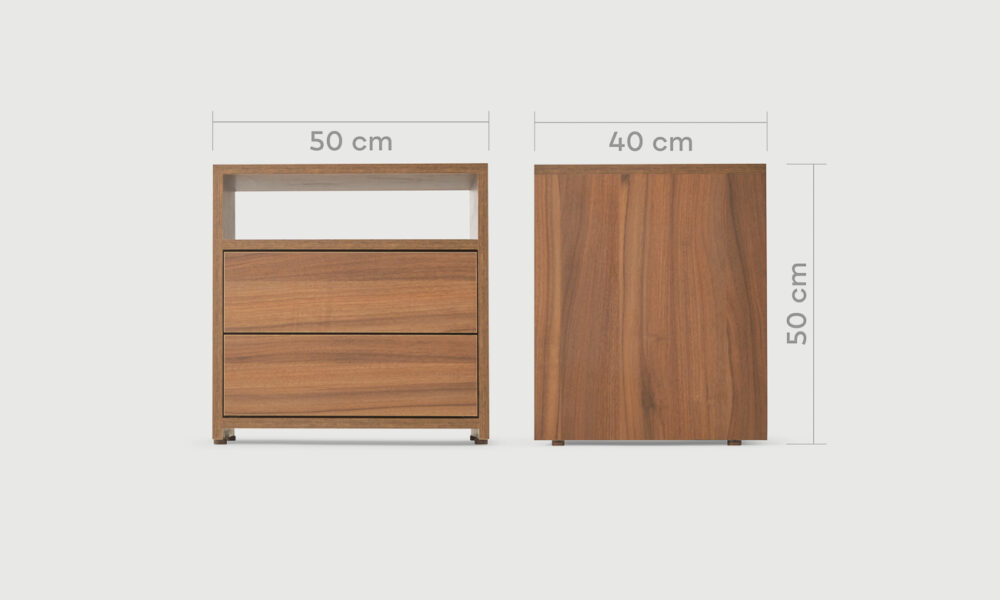 Timber, Table de chevet 50x40x50cm