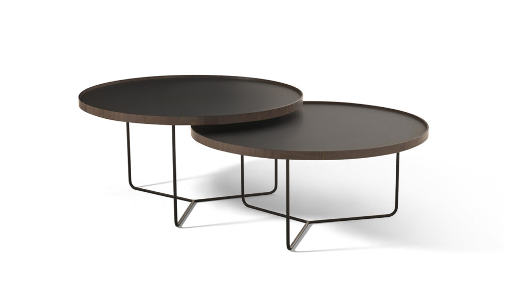 J-Line, Lot de 2 tables basses 80cm + 80cm